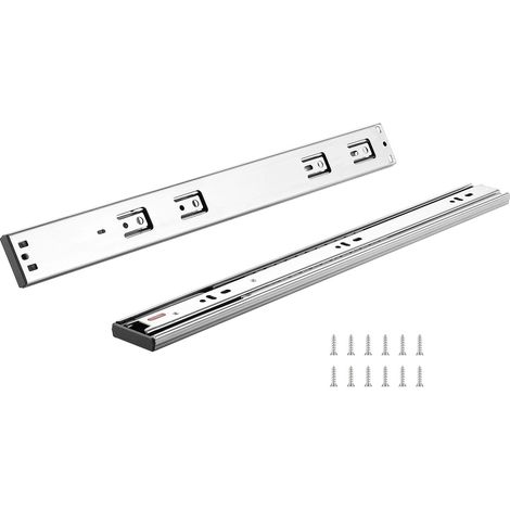 6 Paires de Glissières de Tiroir 457,2 mm,Rails Latéraux en Acier,Glissières à Extension Complète avec Fermeture Douce,Capacité 45 kg (1/5)