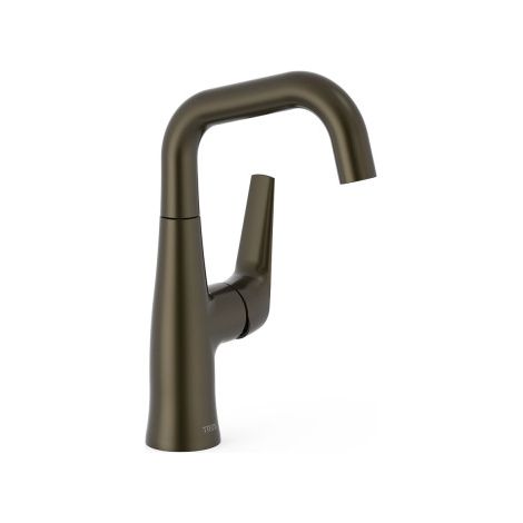 Mitigeur avec manette latérale pour lavabo Noir Bronze - TRES 28144701KMB (1/2)