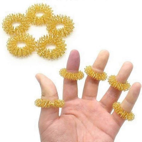 Elastischer Fingerroller für stressfreie Tage, Akupressurringe aus Federstahl zur Förderung der Durchblutung (1/5)
