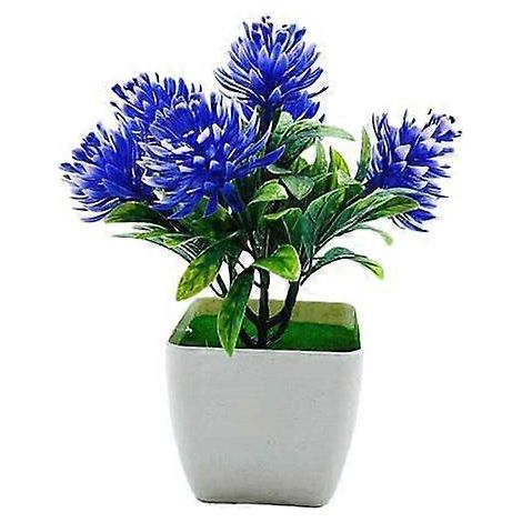 Fleurs artificielles en pot, composition florale pour mariage, table de réception en plastique, simulation de bonsaïviolet (1/5)