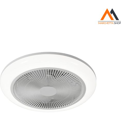 PLAFONIERA LED ROTONDA CON VENTILATORE 'BREZION' Ø 450 x 140