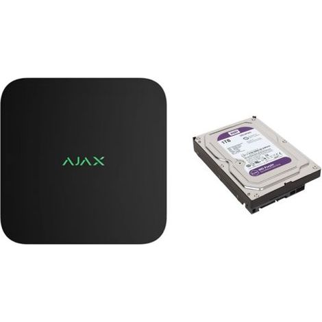 Ajax NVR 8 canali nero compatibile telecamere ONVIF + Hard disk 1Tb - 70938