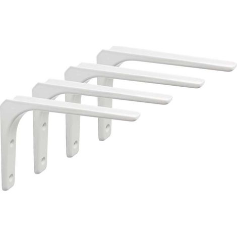 Staffe per mensole a muro resistenti, supporto a scomparsa per soggiorno, camera da letto, cucina, staffe in metallo per mensole a muro, 200 x 200 mm, 4 pezzi