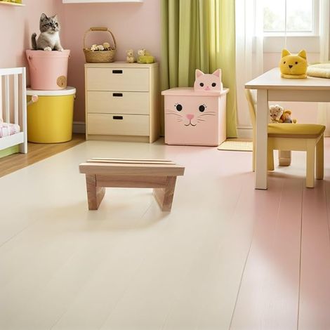Children's Stable Wooden Step Stool Small Stool Portable Bench for Bedroom Kitchen and Home (1/3)