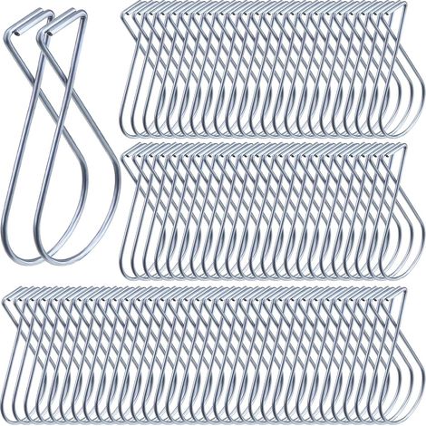 Lot de 30 crochets de plafond en acier à ressort en forme de 8 - pour plafond suspendu, plafond en treillis, faux-plafond - convient pour décoration d'intérieur (1/5)