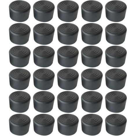 Packung mit 100 Gummifüßen für Möbel – Runde Form – Schützt Stuhl- und Sofaböden – Rutschfest – 25 mm
