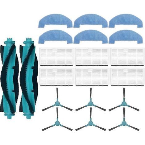 Lot de 20 pièces pour aspirateur Cecotec Conga 7690 Immortal Max : brosse principale, filtre HEPA et chiffon de nettoyage. (1/5)