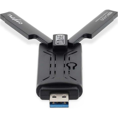 Nedis Netzwerk-Dongle / Wi-Fi / AX5400 / 2.4/5/6 GHz (Triple Band) / USB3.0 / Wi-Fi speed total: 5400 Mbps / Windows 10 / Windows 11