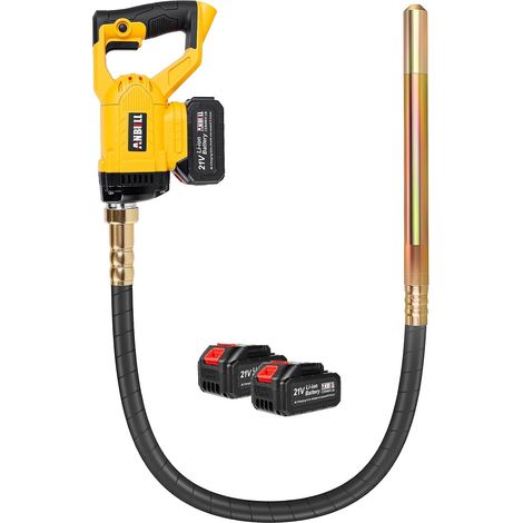 Vibreur à béton à Batterie 21V 2m Concrete Vibrator 2 batteries de 3000mAh Vibrante Pour béton Élimine rapidement les bulles d'air Aiguille Vibreur interne Vibreuse béton (1/5)