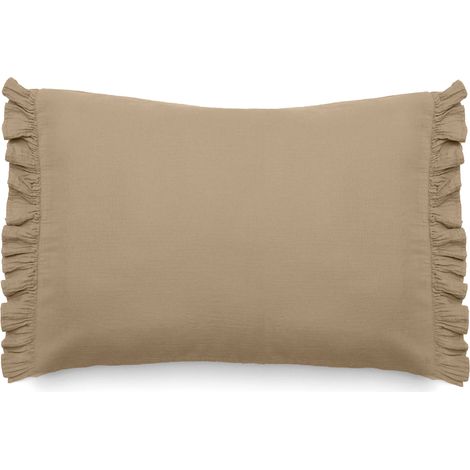 Housse de coussin collection ELZA 2 volants 40x60 cm (1/5)