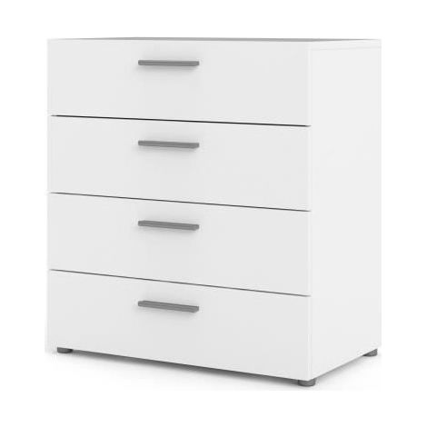 Cómoda de 4 cajones TYHJA - Blanco - L 70 x P 40 x H 75 cm (1/4)
