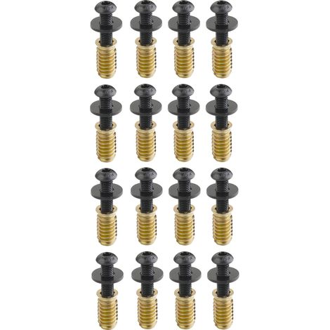 SOTECH Schraubenset 16 Stück M8 x 30 mm mit Gewindemuffen/Einschraubmuffen M8 x 24 mm und Unterlegscheiben für Tischgestelle, Tischbeine und vieles mehr