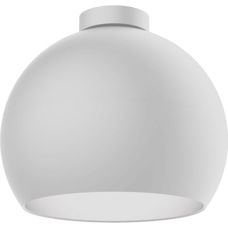 LUMICOM JOE Plafoniera, 1X E27, max 42W, metallo, bianco opaco, D.25cm