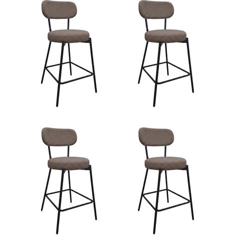 Sgabelli isola bar metallo velluto H65cm CELESTE (1/5)