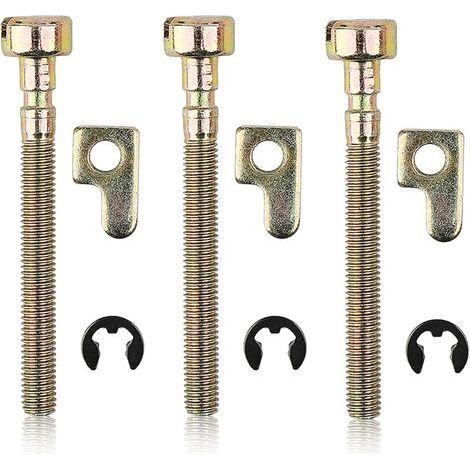 3 Pcs/lot Tendeur de chaîne du vis de réglage Remplacement pour McCulloch 335 338 435 436 438 440 441 442 444 & partenaire 350 351& Poulan 295 2775 2990 4620 tronçonneuse (1/5)