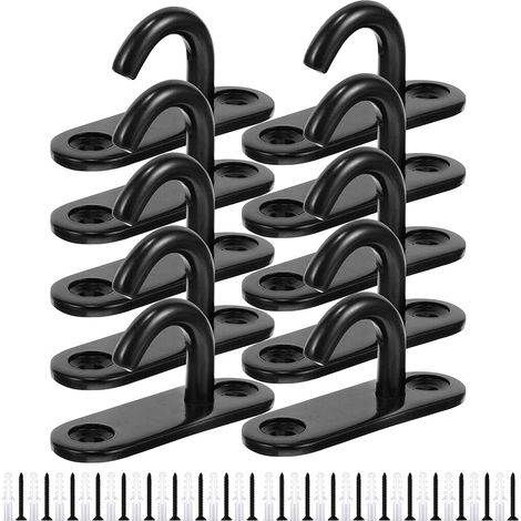 Crochet Inox,10 Pièces Crochet Plafond,Pontet Inox pour Balançoire Hamac Yoga (1/5)