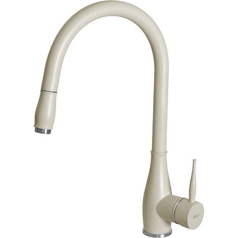 Rubinetto Miscelatore Cucina Elleci Neva Granitek Bianco Antico MGKNEV62