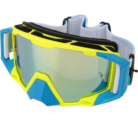 Outdoor-Sport Motorradfahren Schutzbrille Winddicht Austauschbare Linse (gelb & blau) (1/5)