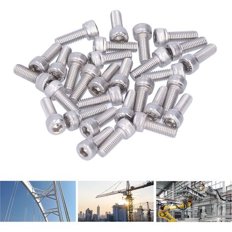 Vis à tête cylindrique interne hexagonale M5, M514, vendues par paquets de 30. (1/5)