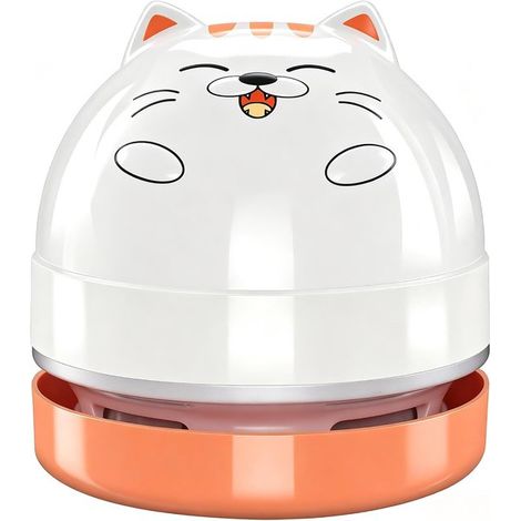Mini aspirateur de table portable USB au design mignon et cartoon, pour nettoyer les résidus de gomme, la poussière et les miettes sur le bureau, etc. (1/4)
