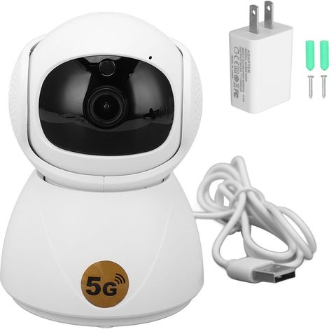 Caméra de surveillance 5G 1080P HD, WiFi double bande, moniteur de sécurité sans fil, 100-240V prise US. (1/5)