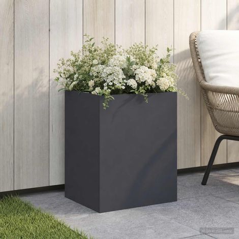 Cache-pot de jardin Anthracite 40 x 30 x 50 cm (1/5)