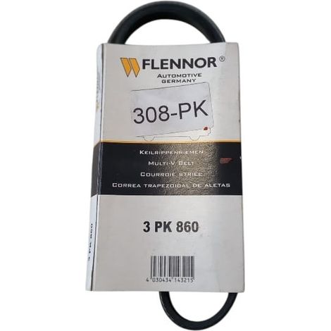 3pk860 cinghia poly-v alternatore servizi marca flennor (1/5)