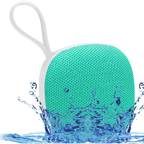 Enceinte Bluetooth Portable - IPX6 Étanche - Haut-Parleur 65 mm - Batterie Rechargeable 400 mAh - 6 h d'autonomie - Pour Extérieur, Salle de Bain, Plage - 1 Pièce (1/5)