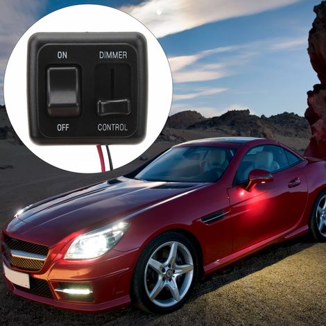 Interrupteur variateur 12V CC pour lampes halogènes LED, lampes à incandescence, convient aux camping-cars, voitures, camions, bateaux, lampes noires. (1/5)