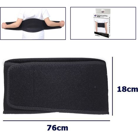 TrAdE Shop Traesio - Fascia Posturale Schiena Supporto Regolabile Tutore Per Bambini Colore Nero -