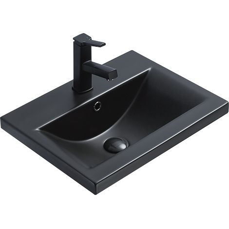Mexen Emma lavandino da incasso nel piano 51 x 39 cm, nero opaco - 25055185 (1/2)