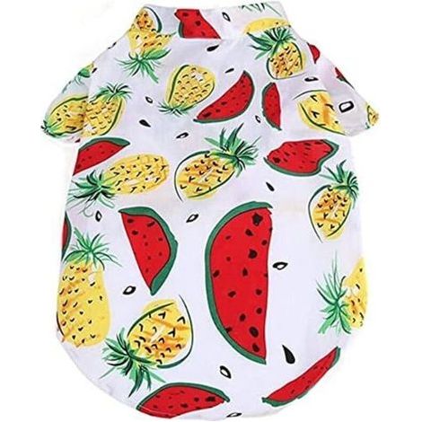 pair Chemises pour chiens hawaïennes (blanc et rouge-L)-Fei Yu