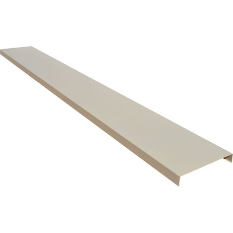 Couvertine aluminium extrudé plat à coller 2,5mm 27x210cm beige 1015 sablé (1/4)