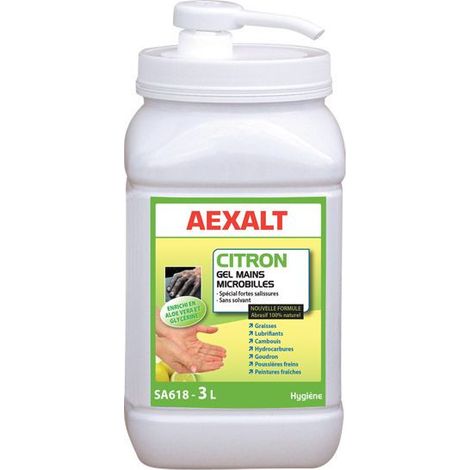 AEXALT AEXABILLES gel di microperle al limone - vaso da 3 L + pompa - SA618