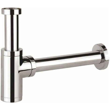 Siphon de Lavabo, Universel Syphon Design 1 1/4 x 32mm, Réglable Anti Odeur, Chromé (1/5)