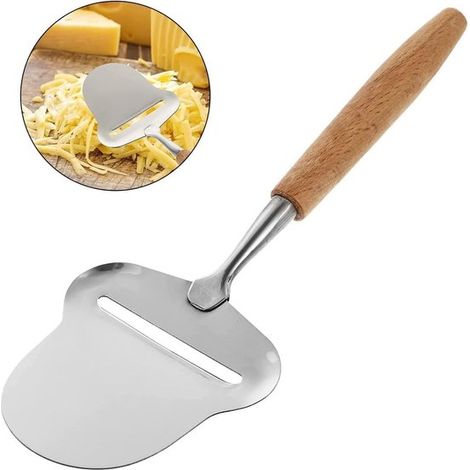 Cortador de queso de acero inoxidable - Mango de madera - 20 cm - Plateado (1/5)