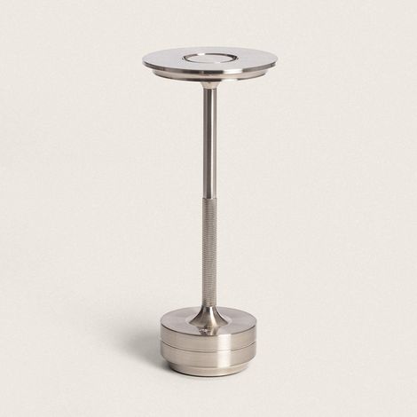 Tragbare LED-Tischleuchte 3W mit wiederaufladbarem USB-Akku Astrid Silber (1/5)