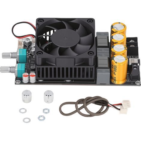 Carte d'amplificateur de caisson de basses actif 600W, filtre passe-bas, canal unique, fréquence, Volume réglable, alimentation