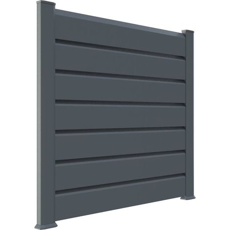 CLOSEA Kit cloture - Lame 16cm - PVC Gris - LG: 9m x H: 1m44 (1/5)