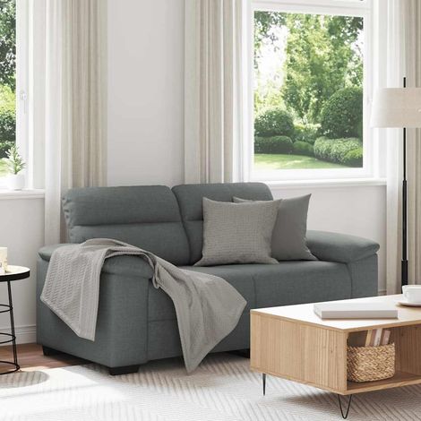 Beyamis Canapé 2 places gris foncé, tissu 160 x 81 x 84 cm (1/5)