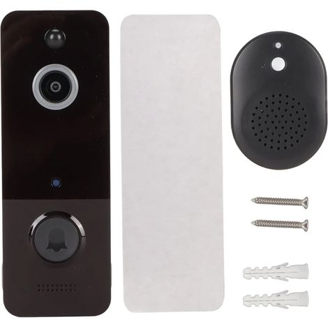 Sonnette électronique intelligente HD avec caméra Wi-Fi, vision nocturne et télécommande. Brilvibera (1/5)