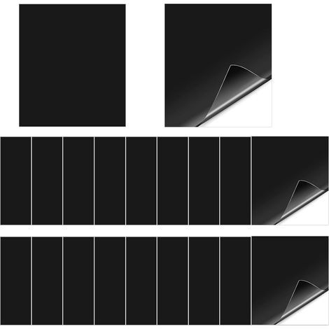 Lot de 20 patchs de réparation étanches en vinyle noir pour piscine gonflable, bouée et matelas pneumatique. (1/5)