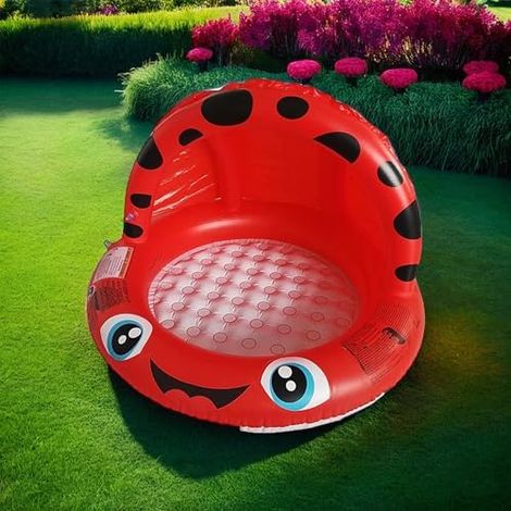 Sicignano - Planschbecken Marienkäfer Ø 92 x 62 cm - weicher sol, lustiges Design pour enfants, ideal pour jardin et (1/5)