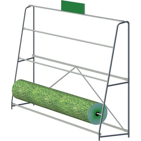 Espositore per bobine prato cm 246 x 58 x h 210 capacità 3 rot.