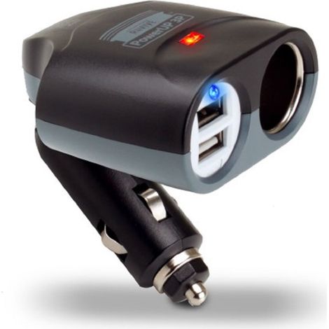 Auto PowerUP Autoladegerät Kit 2x USB 1x Zigarettenanzünder Ladegerät & Adapter (1/5)