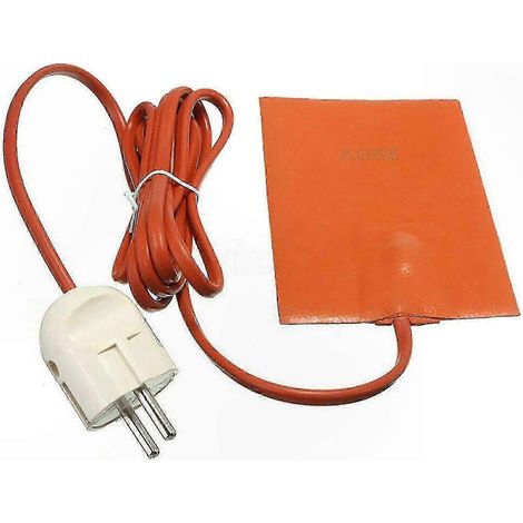 Plaque chauffante silicone 250W pour carter d'huile, réservoir et soubassement moteur, avec prise UE, universelle, chauffe-fluide efficace. (1/5)