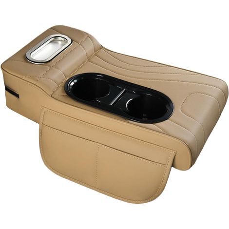 Coussin d'accoudoir de véhicule, boîte de rangement avec coussin, housse pour console centrale avec porte-gobelet, pour véhicule tout-terrain, camion, berline, voiture (1/5)