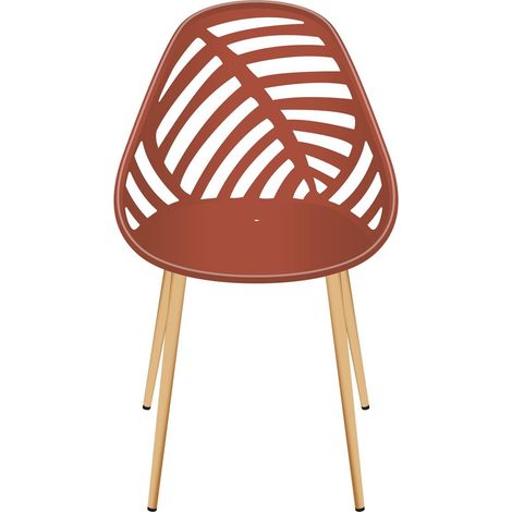 Chaise terracotta 52,3x86,5x49 cm