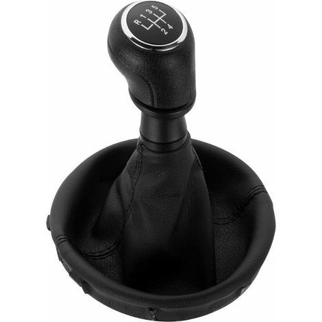 Pomo de palanca de cambios de 5 velocidades con funda, compatible con VW Transporter T5 T6 MKV MKVI 2003-2011 (1/5)