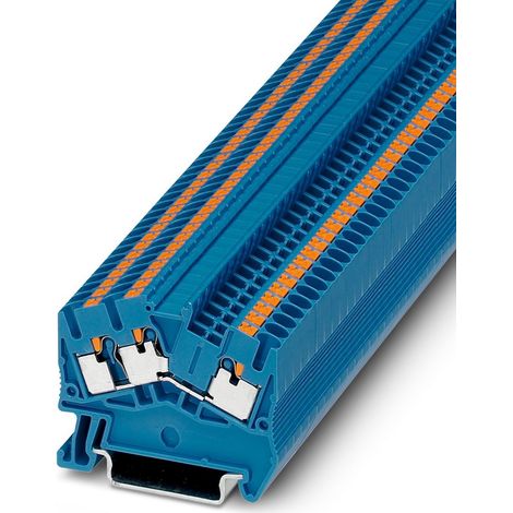 Bloc de jonction de traversée Phoenix Contact PITS 2.5-TWIN BU, 0.14  4mm², Enfichable, Bleu ( Prix pour Paquet de 5 )